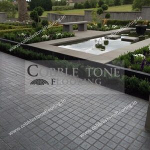 Black Granite Machine Cut Landscape Flooring Cobble