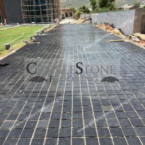 Black Stone Landscape Flooring Cobble