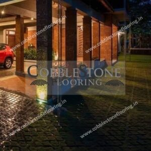 Black Stone Outdoor Flooring Cobble Stone