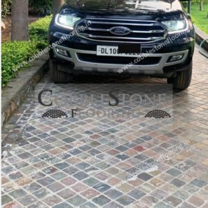 Brown Rustic Stone Driveway Stone Paver