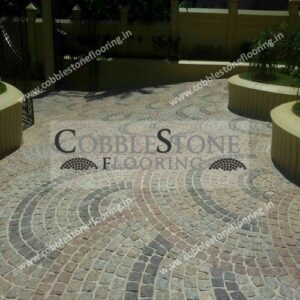Grey Black Red Stone Landscape Cobble Stone Flooring