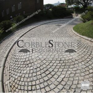 Light Grey Stone Landscape Cobble Flooring