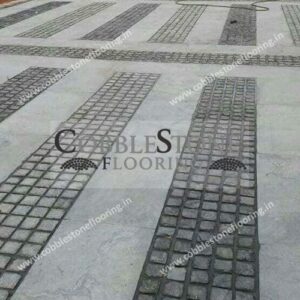 Lime Black Cobble Stone Landscape Flooring