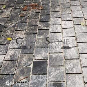 Lime Black Stone Outdoor Landscape Flooring Cobble Stone