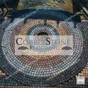 Mix Color Stone Circle Pattern Landscape Flooring Cobble