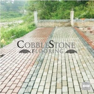 Mix Color Strip Stone Brick Paver Farm House Landscape Flooring Cobble