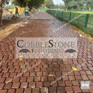 Red Stone Landscape Garden Flooring Cobble Stone
